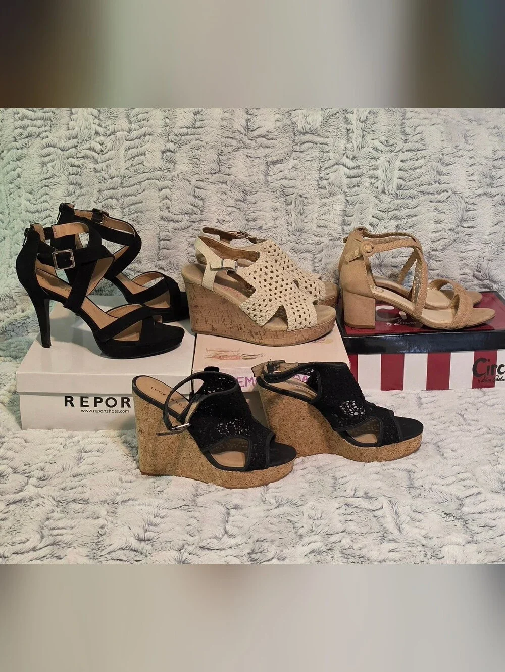 BUNDLE Of 5 Pairs Of Wedges And Heels.